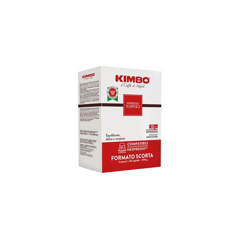KIMBO CAFFE' CAPSULE NAPOLI COMPATIBILI NESPRESSO X 80