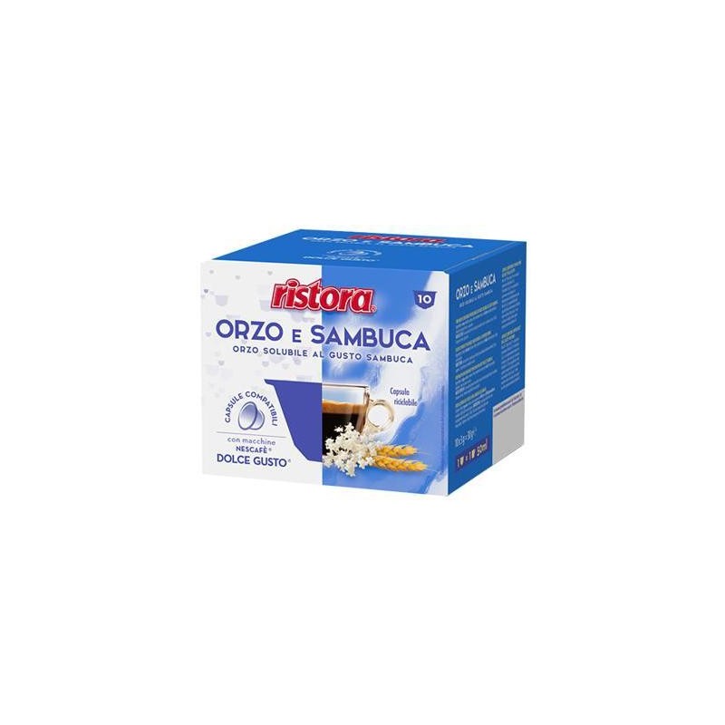 RISTORA DOLCEG. ORZO SAMBUCA X10 CAPSULE