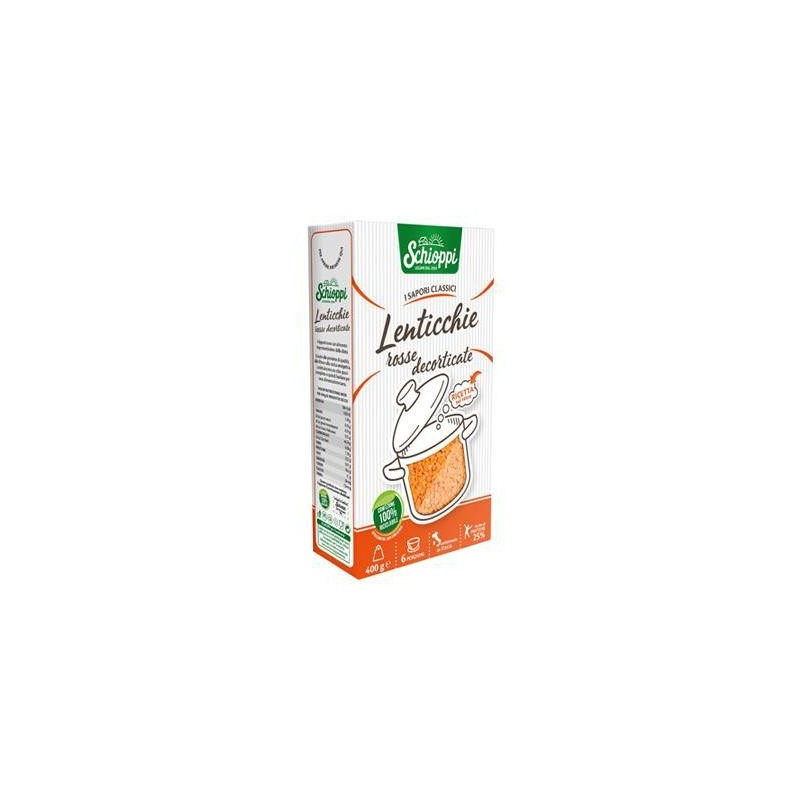 SCHIOPPI LENTICCHIE ROSSE DECORTICATE 400 GR