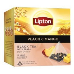 LIPTON BLACK TEA PESCA & MANGOX 20 FILTRI