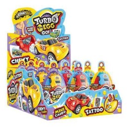 MACCHININA TURBO EGG CON CARAMELLE E TATUAGGIO