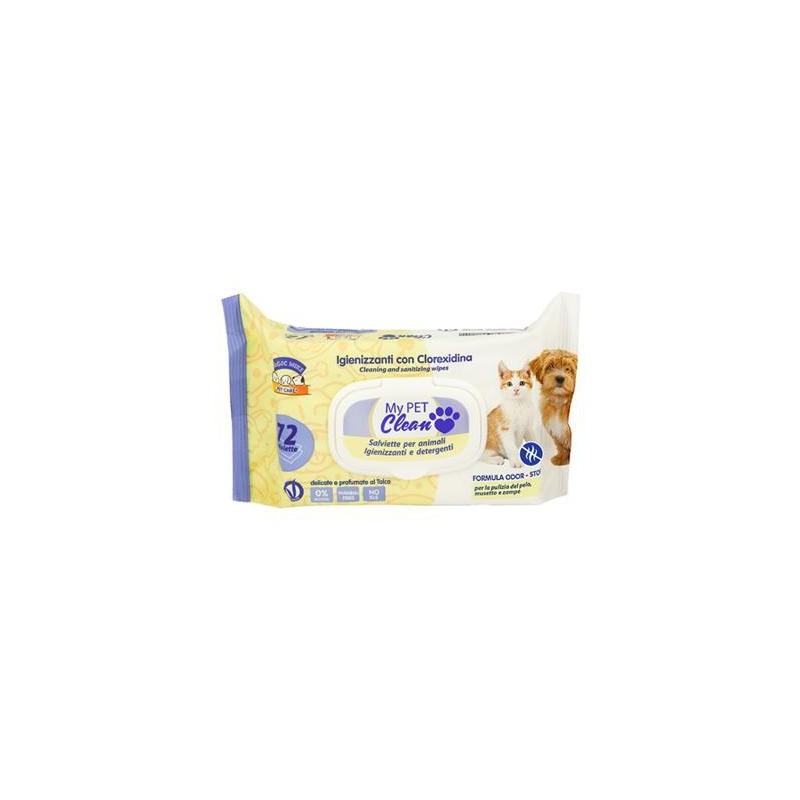 MAGIC MIKE SALVIETTE IPOALLERGENICHE ANIMALI TALCO X 72 PZ