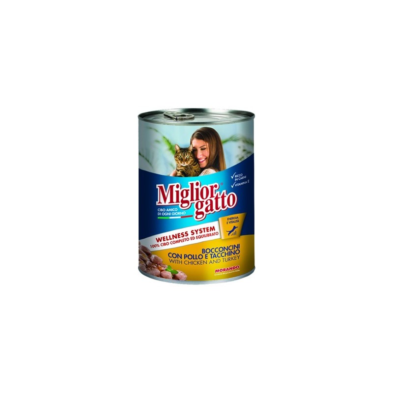 MIGLIOR GATTO BOCCONCINI 405GR POLLO TACCHINO