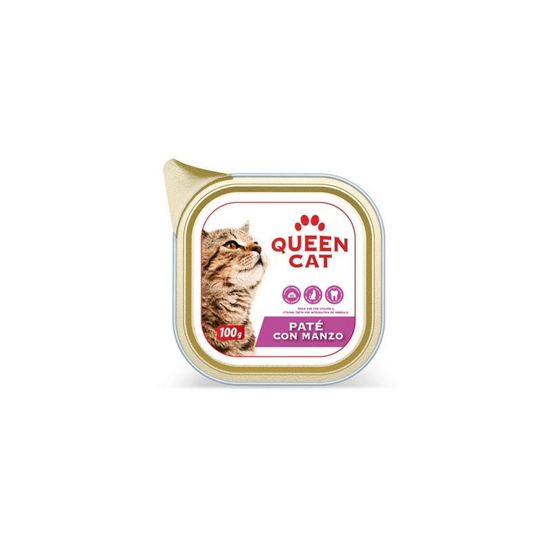 QUEEN CAT 100 GR PATE' MANZO