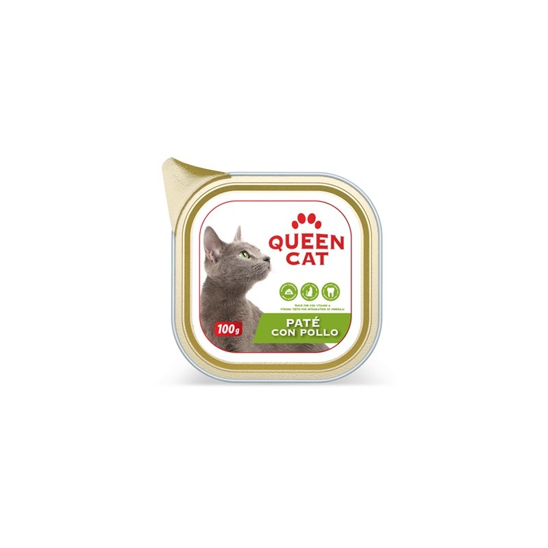 QUEEN CAT 100 GR PATE' POLLO