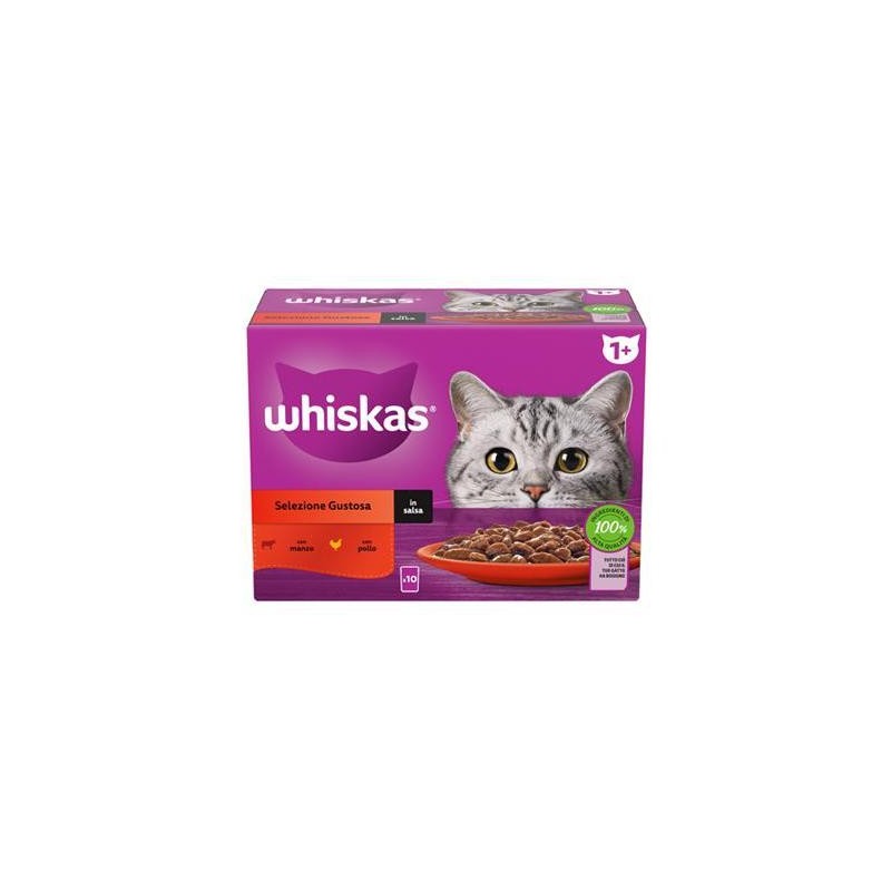 WHISKAS SELEZIONE GUSTOSA POUCH MPK GR.85X10