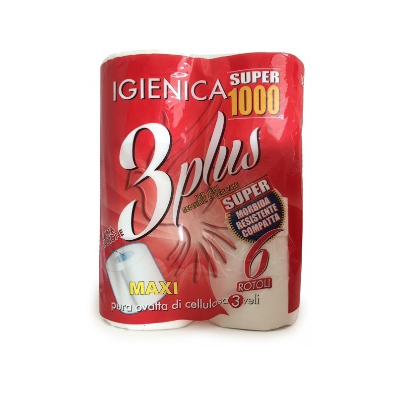 CARTA IGIENICA 6 ROTOLI 3V piu 700 GR new LA ROSSA IMBALLI INTERI X 9