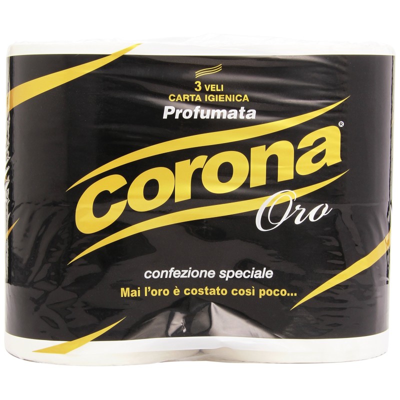 CORONA CARTA IGIENICA 4RT 3V ORO IMBALLI INTERI X 15