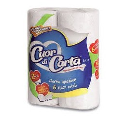 CUORE DI CARTA CARTA IGIENICA  6 RT IMBALLI INTERI X 21