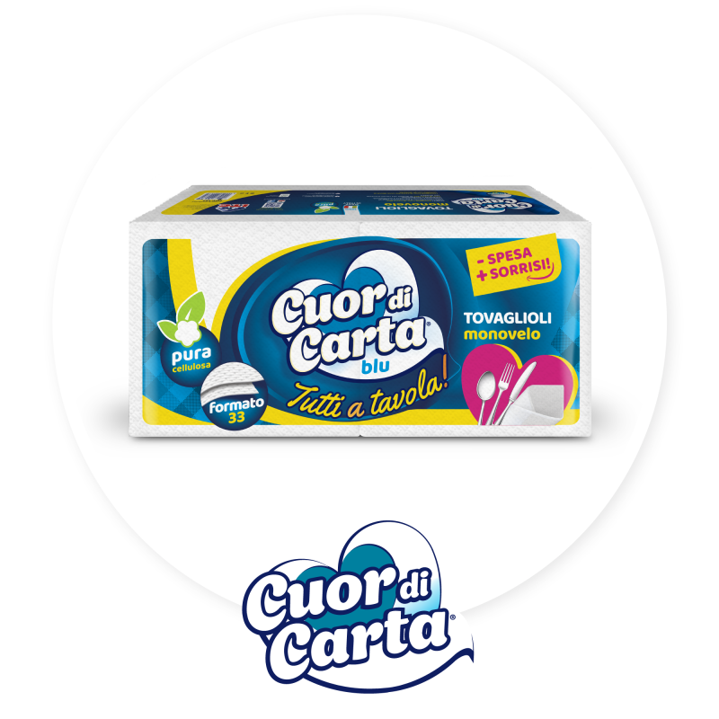 CUORE DI CARTA TOVAGLIOLO P. DOPPIO 200 IMBALLI INTERI X 10