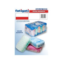 FATIGATI SPUGNA MASSAGGIO GRANDE MARMORIZ. IMBALLI INTERI X 12
