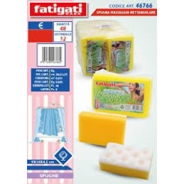 FATIGATI SPUGNA MASSAGGIO RETTANGOLARE 9*14 IMBALLI INTERI X 12