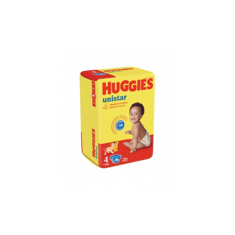 HUGGIES PANNOLINI UNISTAR TG.4 MAXI  X16 IMBALLI INTERI X 8