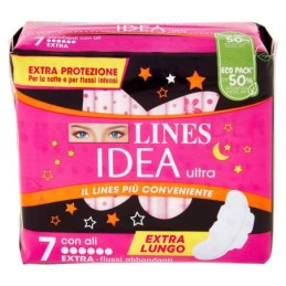 LINES IDEA ASSORBENTI ULTRA EXTRA LUNGO C/ALI X7 IMBALLI INTERI X 18