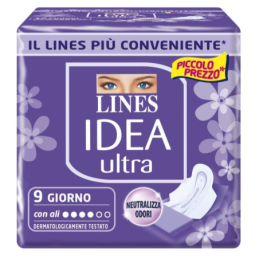 LINES IDEA ASSORBENTI ULTRA GIORNO ALI 9PZ IMBALLI INTERI X 24