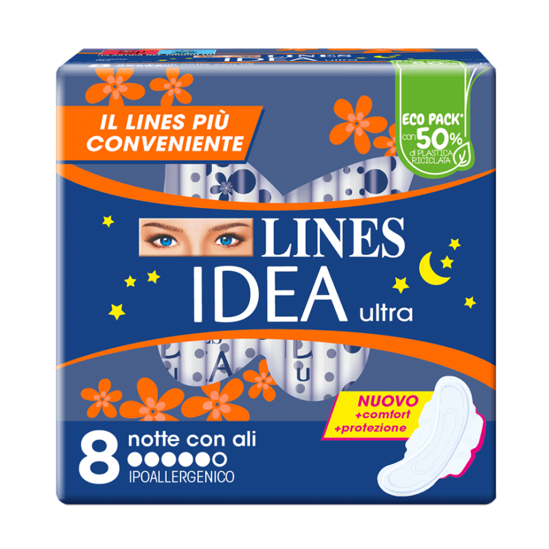 LINES IDEA ULTRA NOTTE CON ALI 8PZ IMBALLI INTERI X 24