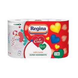 REGINA ASCIUGATUTTO DI CUORI   3 RT IMBALLI INTERI X 10