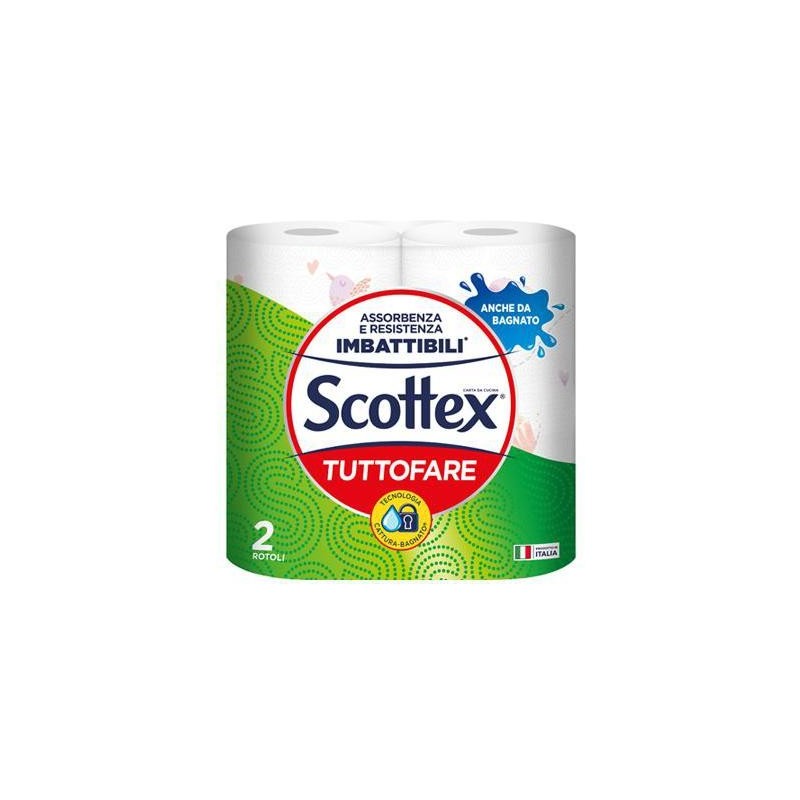 SCOTTEX CARTA TUTTOFARE X 2 GIGANTE ROTOLI CUCINA