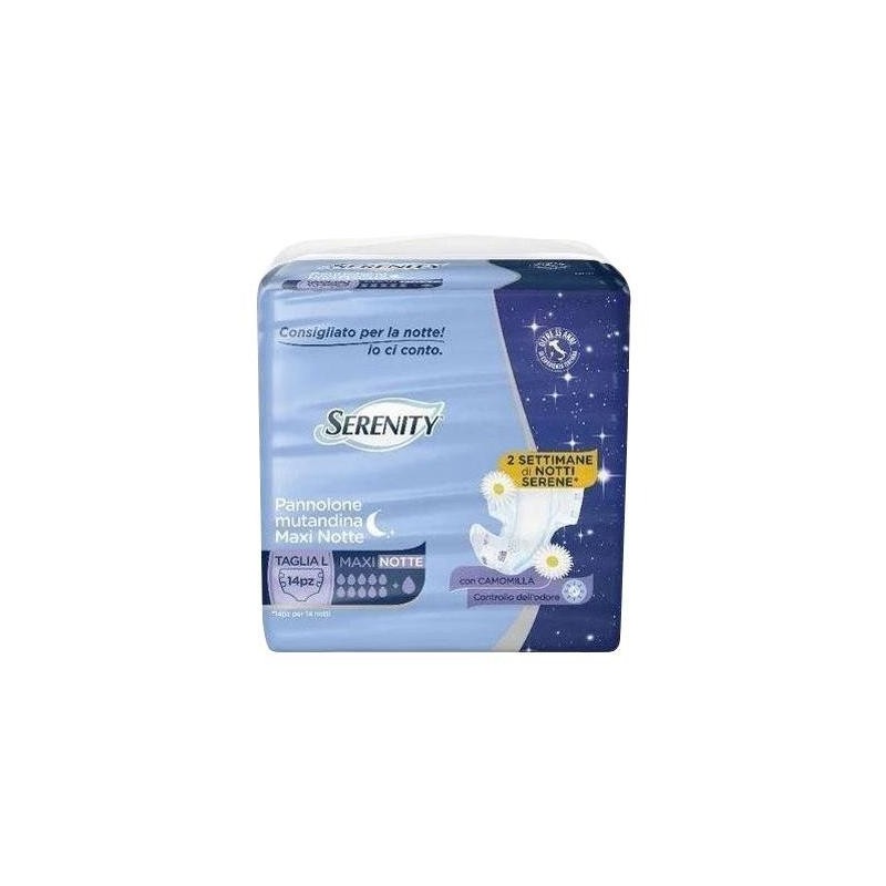 SERENITY PANNOLONE MUTANDINA MAXI NOTTE L X14