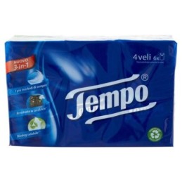 TEMPO FAZZOLETTI 6 PZ ORIGINAL IMBALLI INTERI X 24