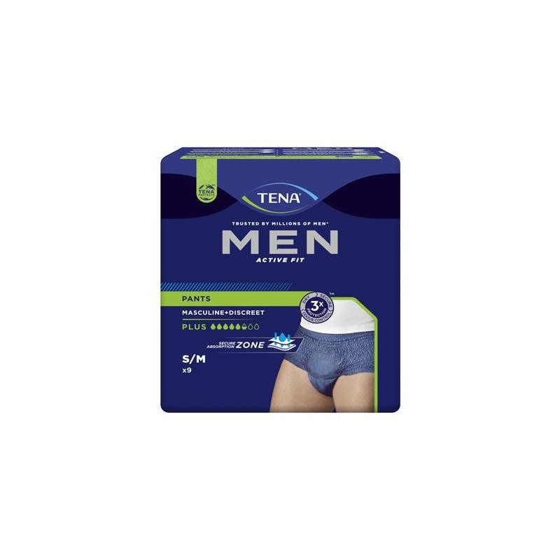 TENA MEN PANTS PLUS S/M X9 PZ