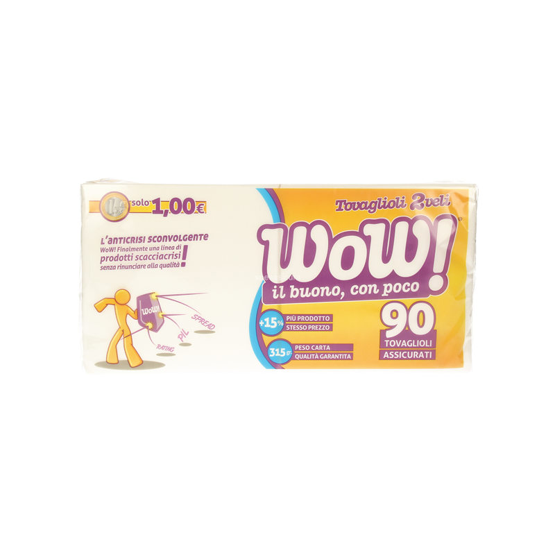 WOW TOVAGLIOLO 33X33 2V 90  PZ IMBALLI INTERI X 15