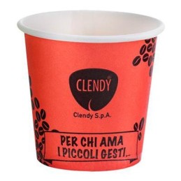 CLENDY BICCHIERINO CAFFE BIO ROSSO ML.75 X50