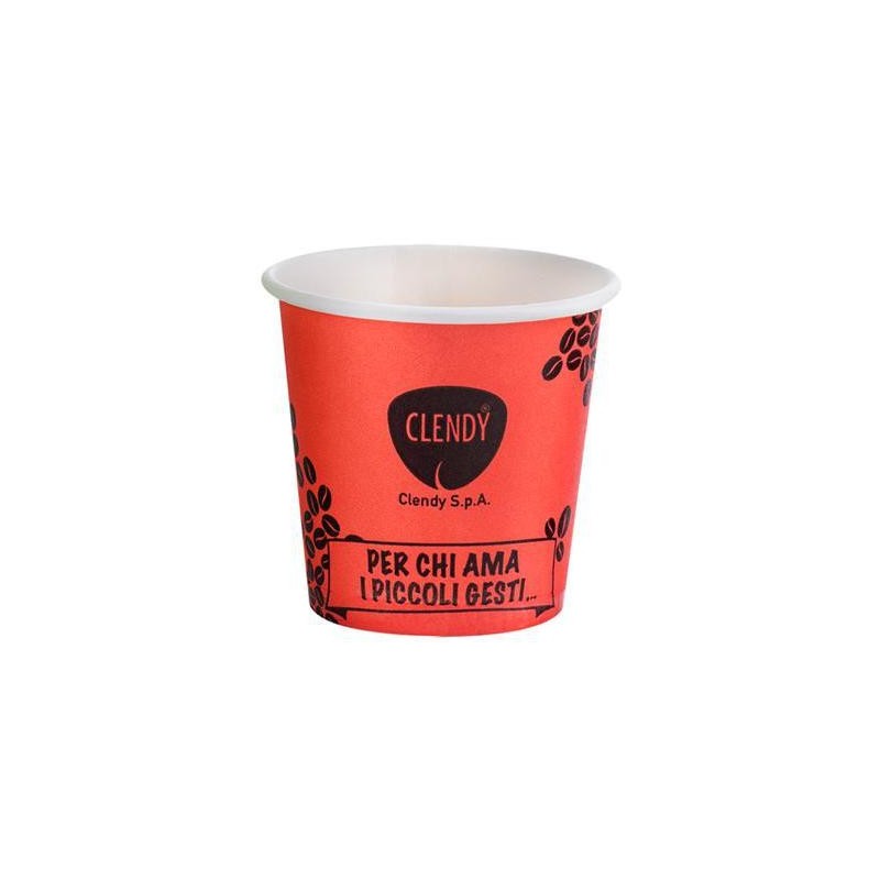 CLENDY BICCHIERINO CAFFE BIO ROSSO ML.75 X50