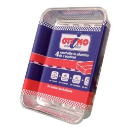 CONTENITORI S/COPERCHIO ALLUMINIO 2 PORZIONI OTTIMO