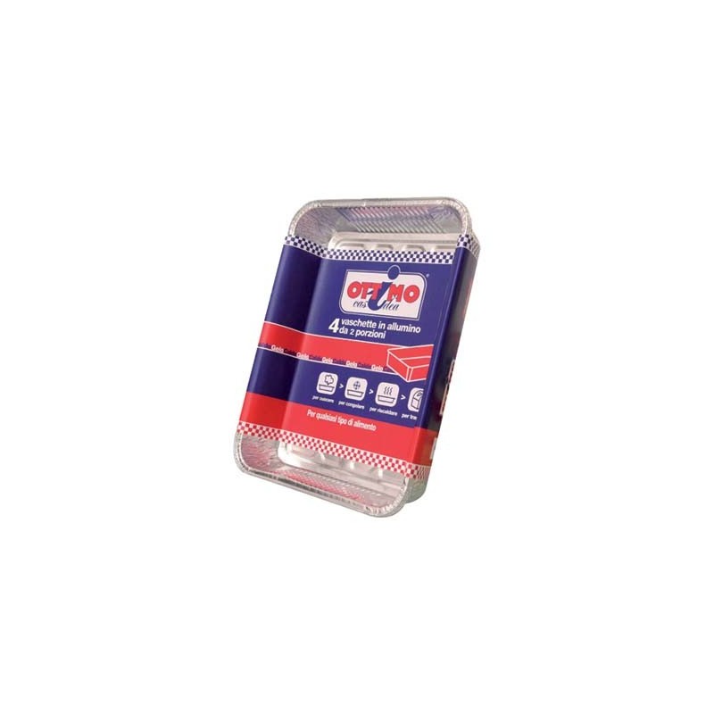 CONTENITORI S/COPERCHIO ALLUMINIO 2 PORZIONI OTTIMO