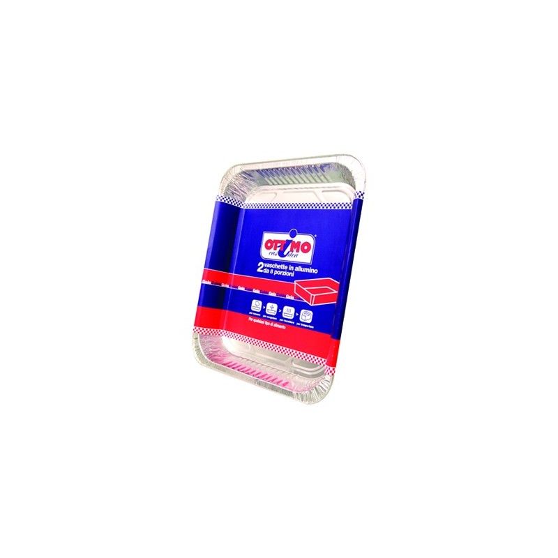 CONTENITORI S/COPERCHIO ALLUMINIO 8 PORZIONI OTTIMO