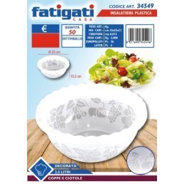 FATIGATI INSALATIERA TRASP. 20 CM DIAM. 1800 ML 6 PZ IMBALLI INTERI X 12