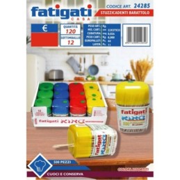 FATIGATI STUZZICADENTI BARATTOLO 500 PZ IMBALLI INTERI X 12