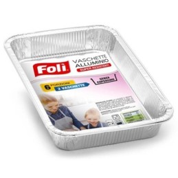 FOLI' PACK CONT.ALLUMINIO S/C 6PORZ. 2 PZ STANDARD IMBALLI INTERI X 36