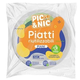 PIC&NIC PIATTI PIANI 20 PEZZICM21 BIANCHI RIUTILIZZABILI