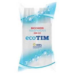TIM BICCHIERI TRASPARENTI ECOTIM CC.200X96