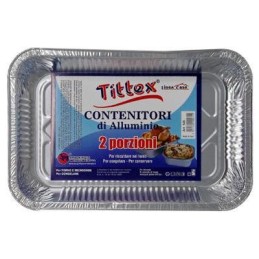 TITTEX CONTENITORI ALLUMINIO 2PORZIONE X 3 PZ