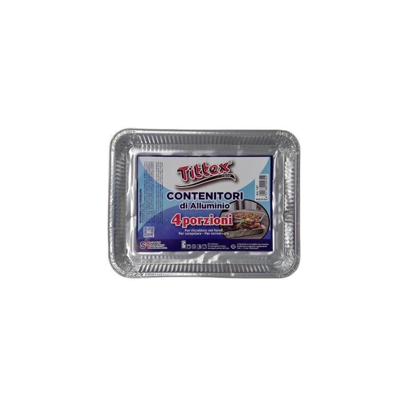 TITTEX CONTENITORI ALLUMINIO 4PORZIONE X 3 PZ