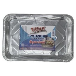 TITTEX CONTENITORI ALLUMINIO 6PORZIONE X 2 PZ