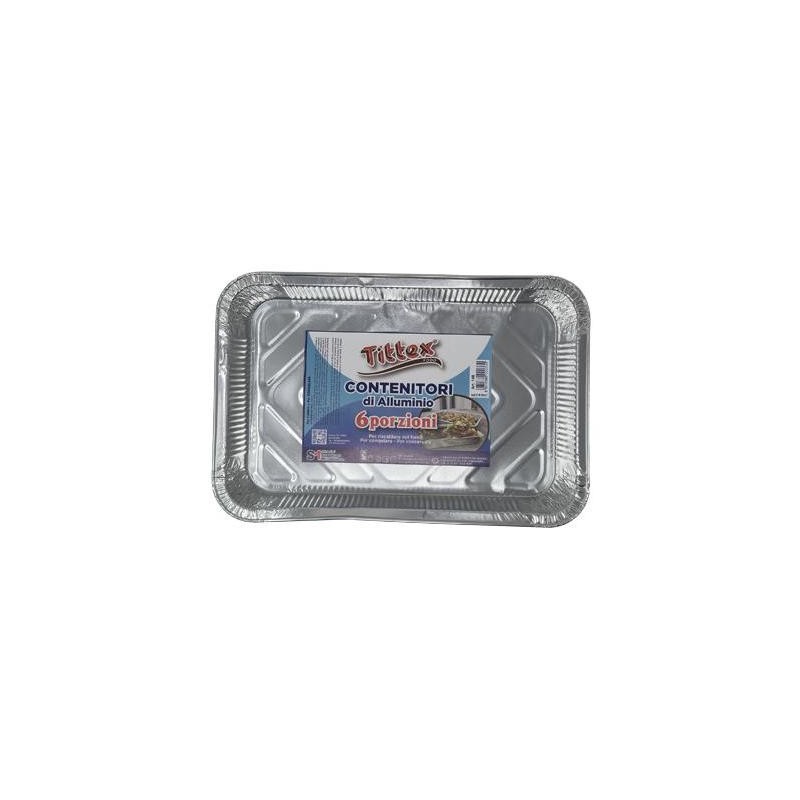 TITTEX CONTENITORI ALLUMINIO 6PORZIONE X 2 PZ