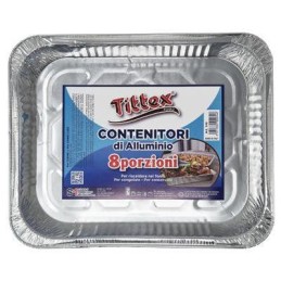 TITTEX CONTENITORI ALLUMINIO 8PORZIONE X 2 PZ