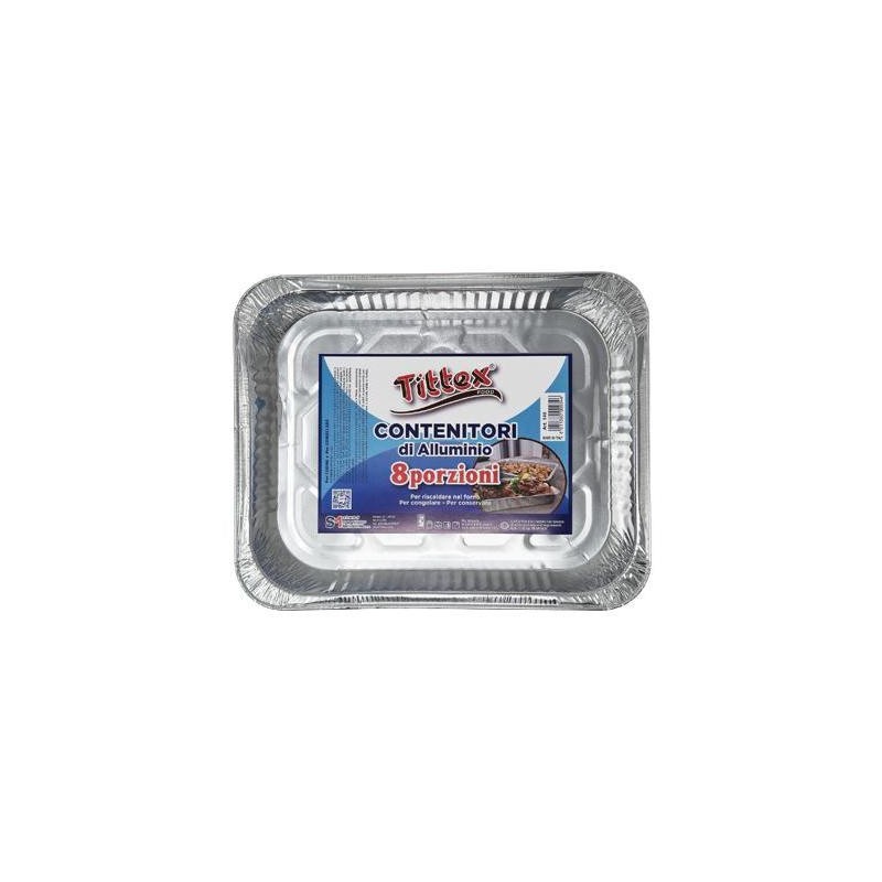 TITTEX CONTENITORI ALLUMINIO 8PORZIONE X 2 PZ