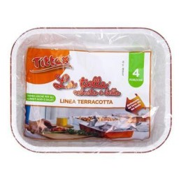 TITTEX LA TIELLA CONTENITORE ALLUMINIO 4PORZIONIX3PZ TERRACO